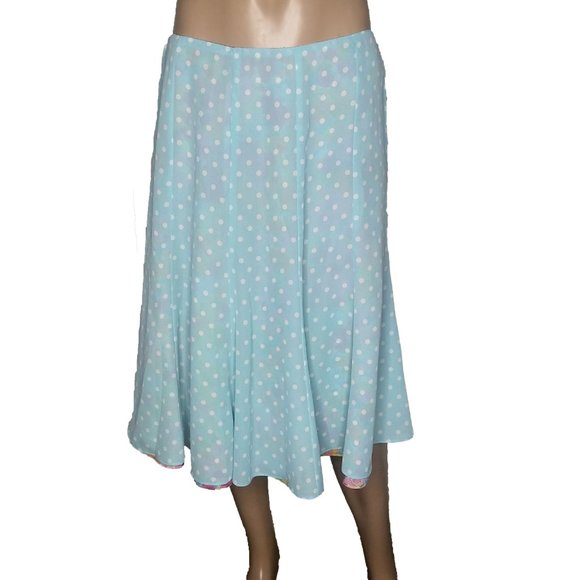 Emma & James Reversible Floral Polka Dot Skirt 12 - Picture 6 of 11